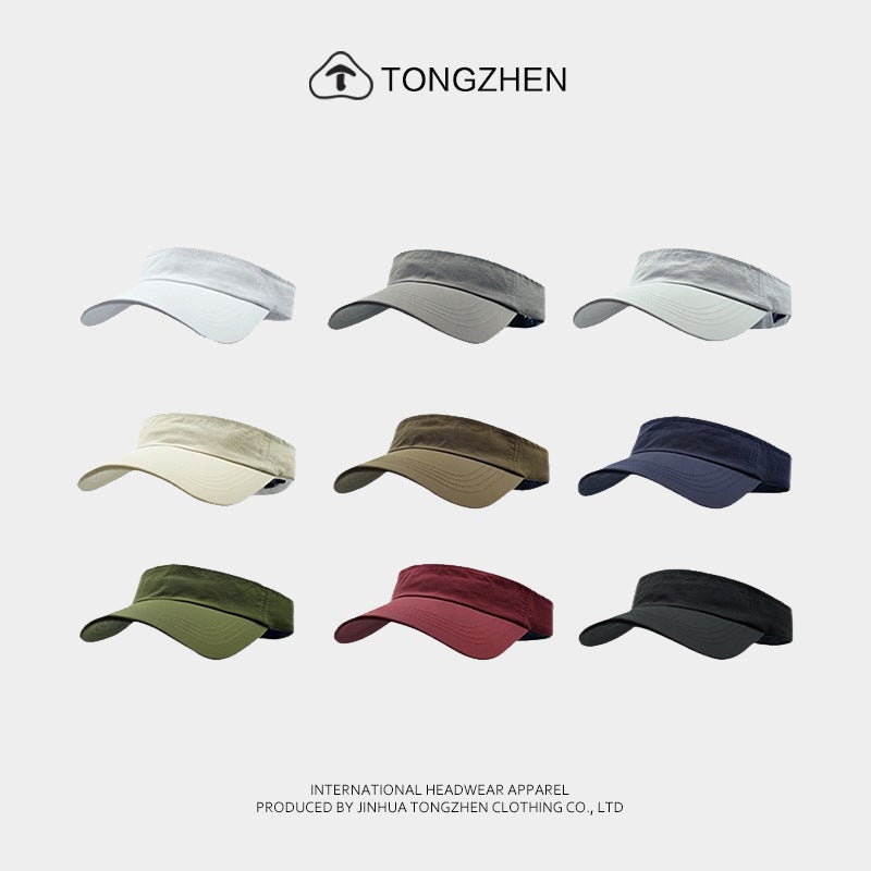 Quick-drying Empty Top Hat Men''s and Women''s Summer Outdoor Sports Running Roomless Cap Sunscreen Thin Peach Tail Sunshade Hat - Image 3