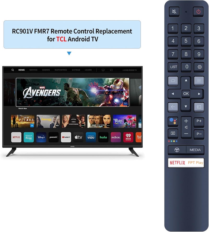 RC901V FMR7 متوافق مع جهاز تلفزيون TCL الذكي NEXFFLIX FFPT بدون تحكم صوتي عن بعد - Image 2