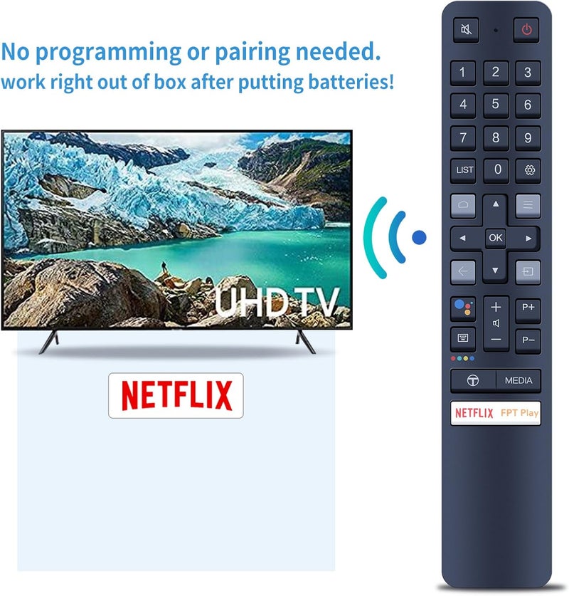 RC901V FMR7 متوافق مع جهاز تلفزيون TCL الذكي NEXFFLIX FFPT بدون تحكم صوتي عن بعد - Image 5