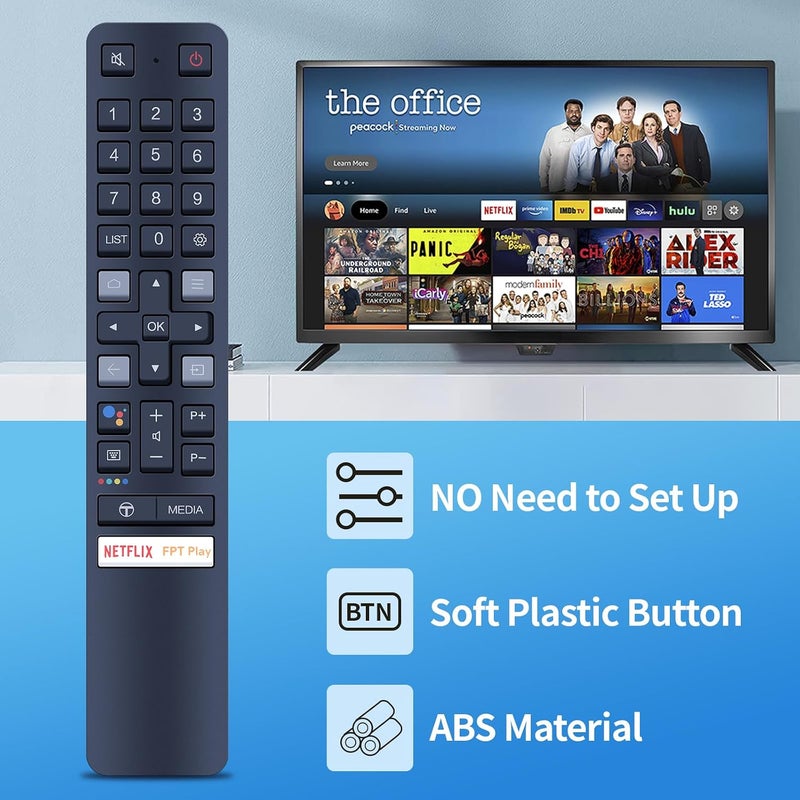 RC901V FMR7 متوافق مع جهاز تلفزيون TCL الذكي NEXFFLIX FFPT بدون تحكم صوتي عن بعد - Image 4