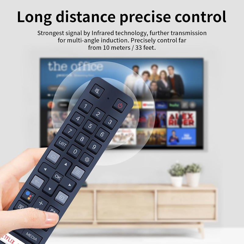 RC901V FMR7 متوافق مع جهاز تلفزيون TCL الذكي NEXFFLIX FFPT بدون تحكم صوتي عن بعد - Image 3