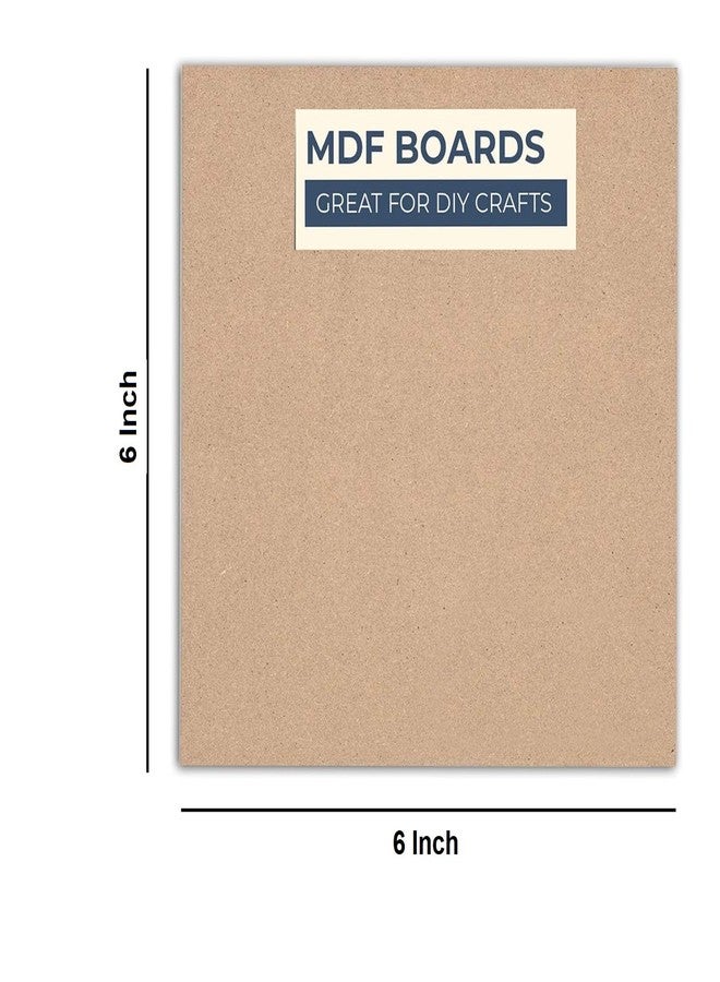 Asmi Collections Square MDF Wood Cutouts Boards for DIY Art Craft, Painting Resin Art Set of 6 (6x6 Inches) - Image 3
