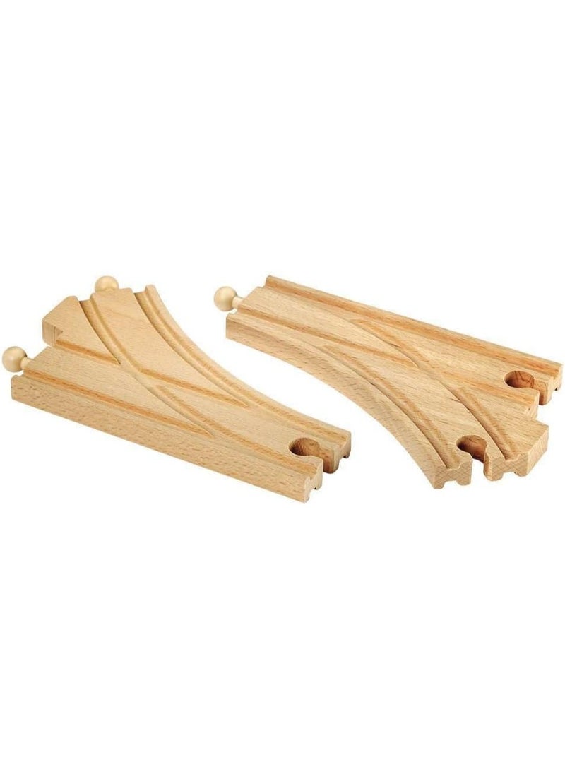 Brio BRIO World - 33346 Curved Switching Tracks | 2 Piece Toy Train Accessory for Kids Ages 3 and Up  - Image 3