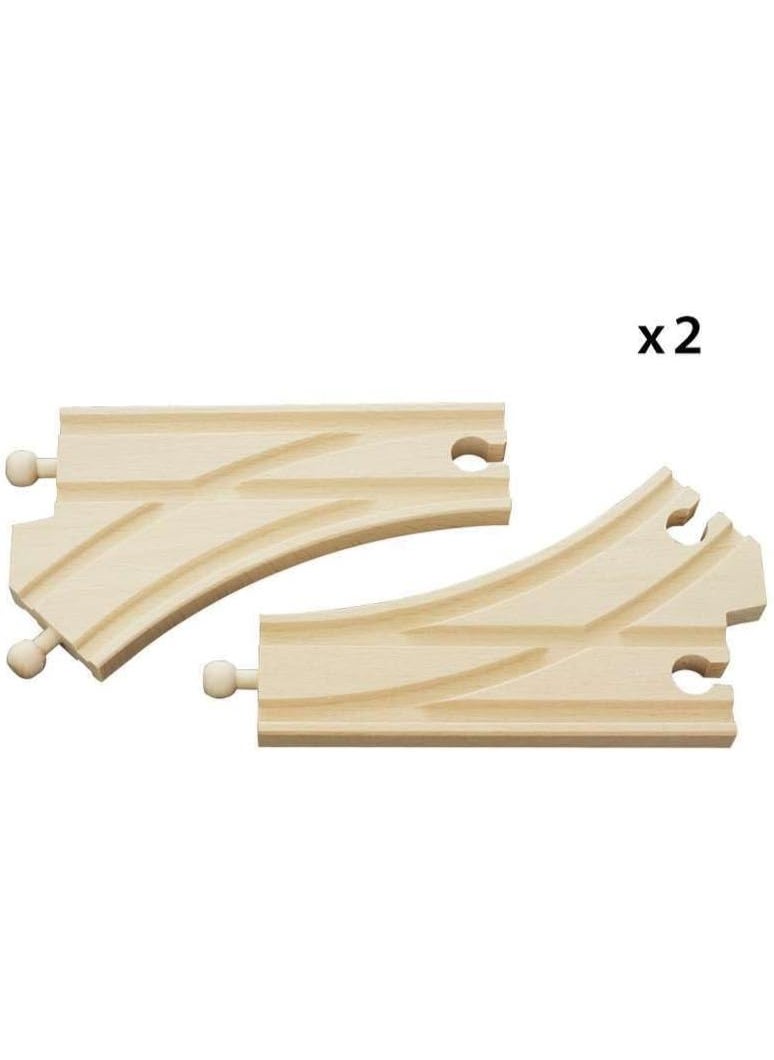 Brio BRIO World - 33346 Curved Switching Tracks | 2 Piece Toy Train Accessory for Kids Ages 3 and Up  - Image 4