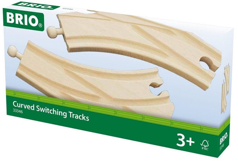 BRIO World - 33346 Curved Switching Tracks | 2 Piece Toy Train Accessory for Kids Ages 3 and Up - Image 4