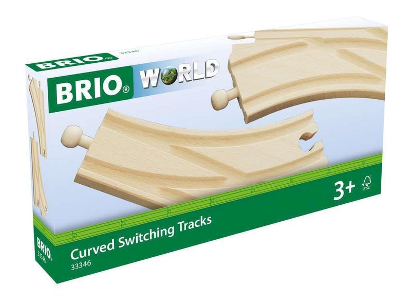 BRIO World - 33346 Curved Switching Tracks | 2 Piece Toy Train Accessory for Kids Ages 3 and Up - Image 3