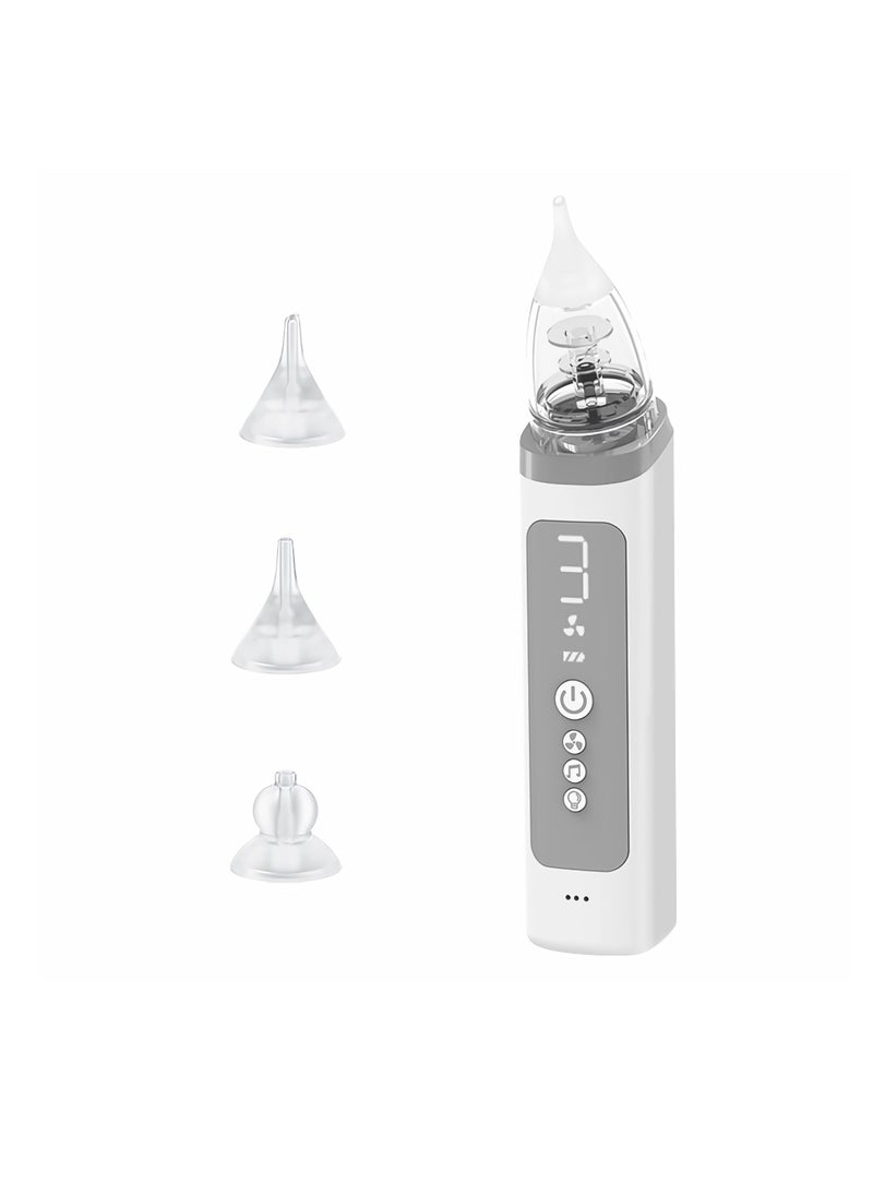 Royal Polar - Nasal Aspirator for Baby, Electric Nose Cleaner with Adjustable 3-Level Suction, Baby Nose Sucker with Music and Light Function, 3 Silicone Tips, Portable and Rechargeable - Image 1