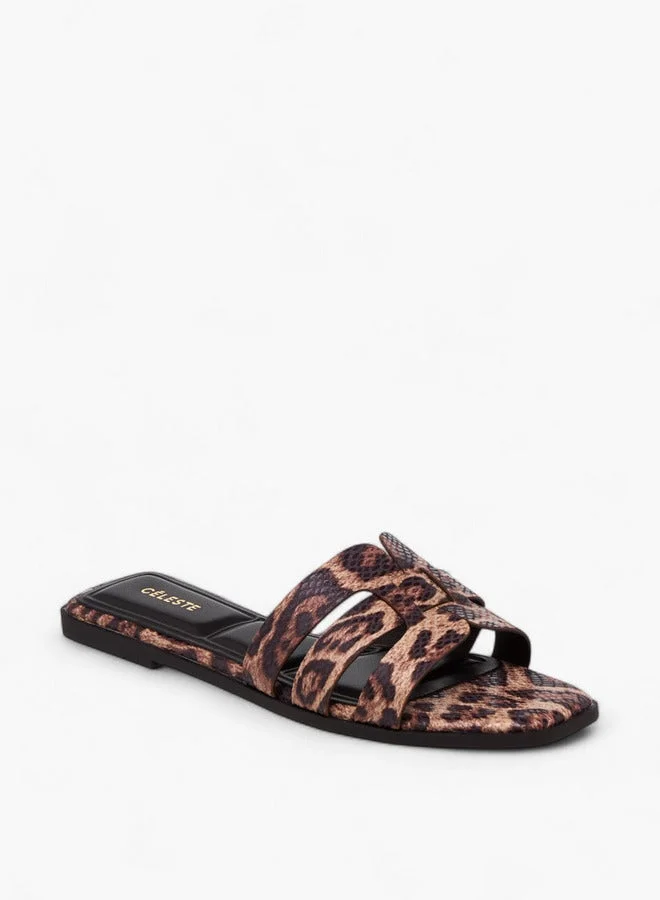 Celeste Women's Textured Slip-On Flat Sandals