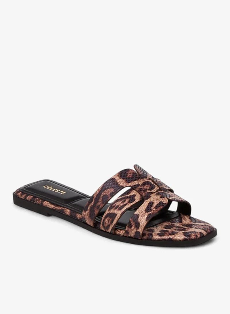 Celeste Women's Textured Slip-On Flat Sandals