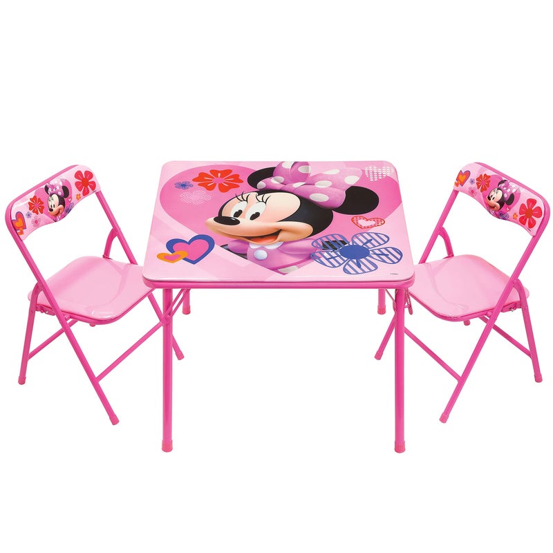 Minnie Mouse Activity Table Set with 2 Chairs for Girls Ages 3-7 Years Old - Image 1
