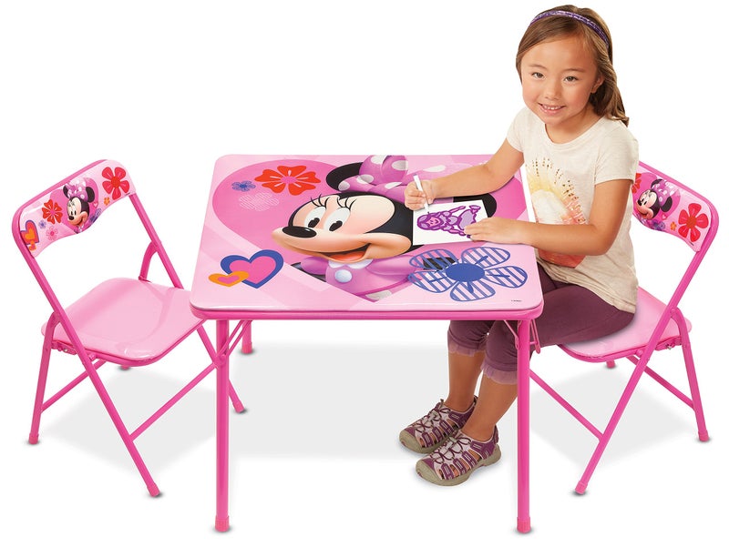 Minnie Mouse Activity Table Set with 2 Chairs for Girls Ages 3-7 Years Old - Image 2