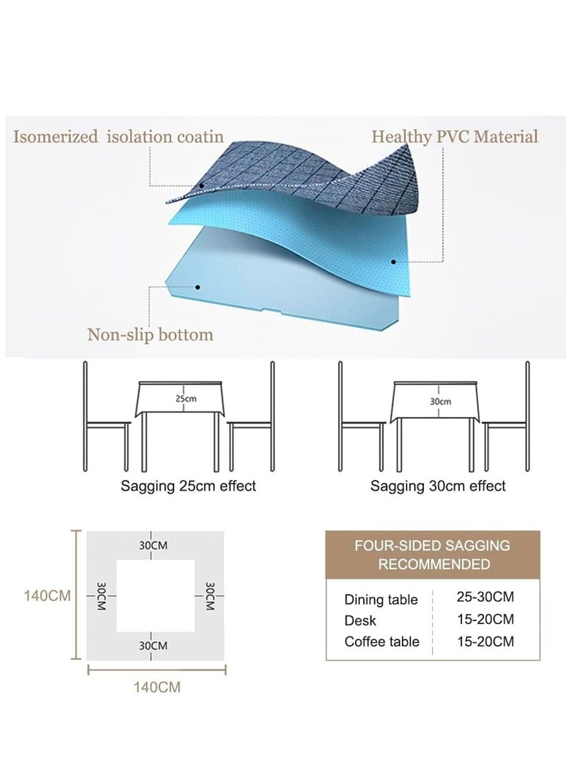 HomarKet Oil And Water Proof Table Cloth Multicolour 140x140cm  - Image 2