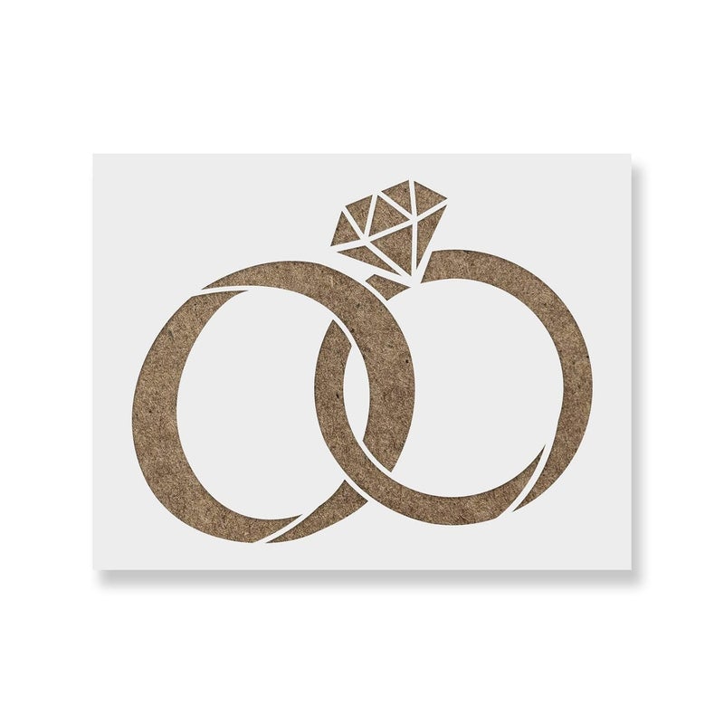 Stencil Revolution Wedding Rings Stencil Template for Walls and Crafts Reusable Stencils for Painting in Small Large Sizes