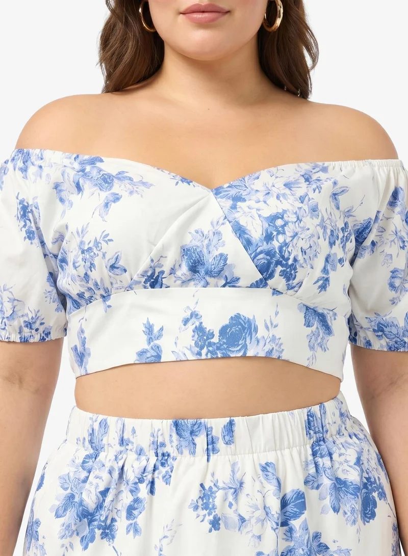 Ginger Plus  Floral Printed Top & A Line Skirt Coord Set for Women | Best Price UAE