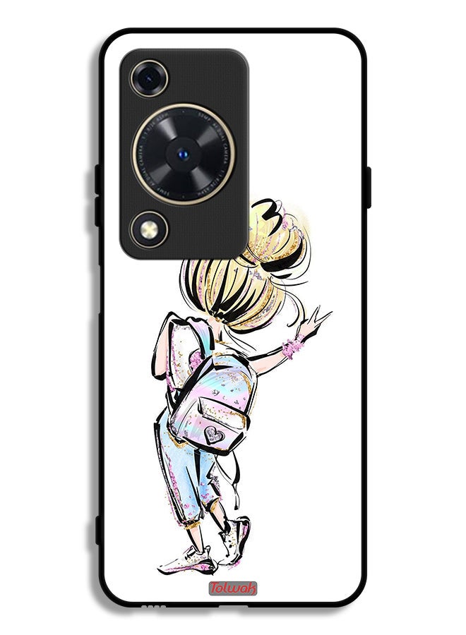 Tolwak Huawei Nova Y72S Protective Case Cover Back To School Girl Art