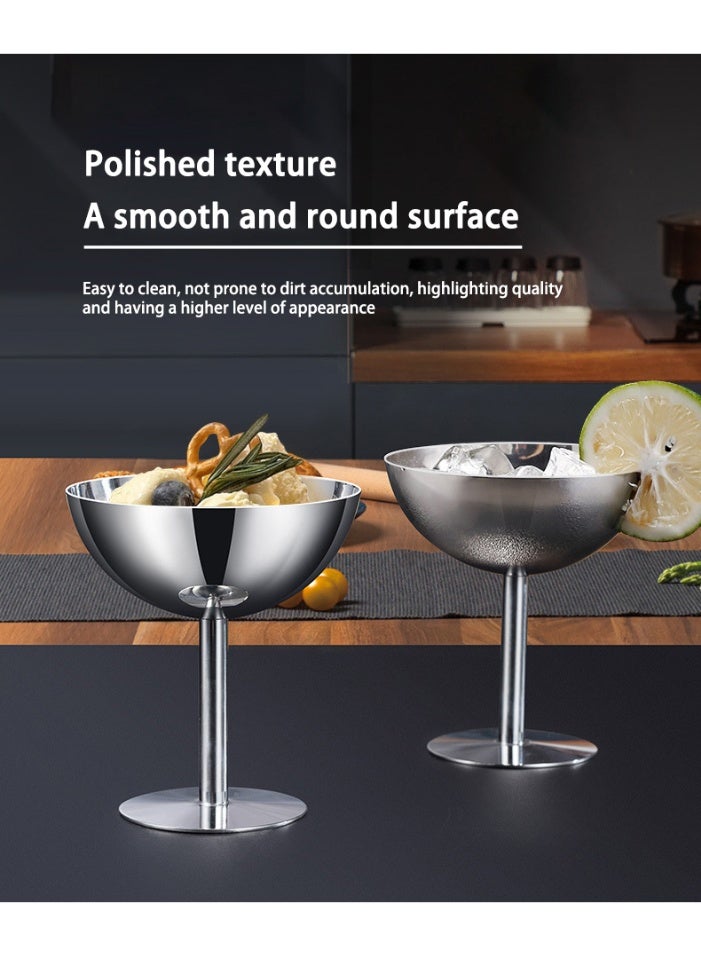 GuRiver Multifunctional Stainless Steel Dessert Bowl – Elegant Ice Cream & Fruit Cup for Afternoon Tea, Pudding, Snacks & More | Rust-Resistant, Easy to Clean, Perfect for All Seasons & Occasions (4PCS) - Image 4