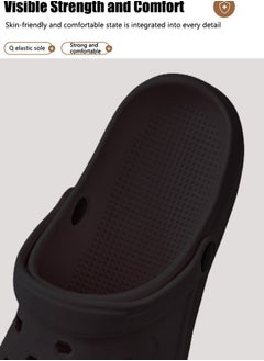 TAPIT Unisex Garden Clogs for Men Women Classic Slippers Adult Water Shoes Quick Drying Sandals for Indoor Outdoor Beach Pool (Black)  - Image 4