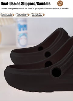 TAPIT Unisex Garden Clogs for Men Women Classic Slippers Adult Water Shoes Quick Drying Sandals for Indoor Outdoor Beach Pool (Black)  - Image 5