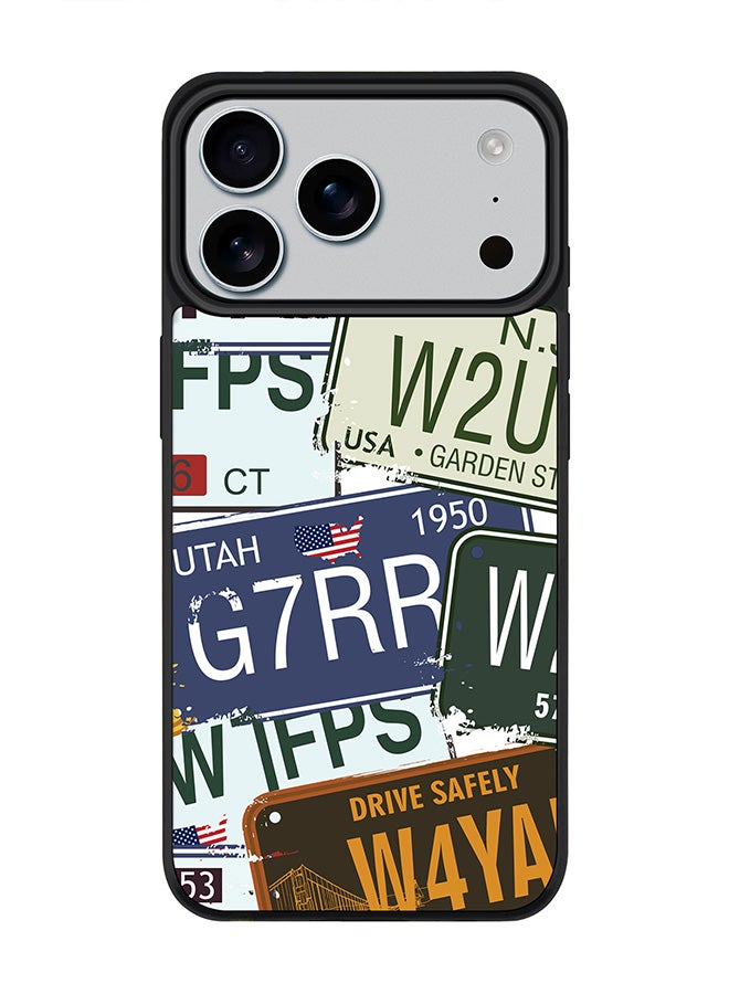 Stylizedd iPhone 17 Pro Max Case, [Compatible with MagSafe] Slim Magnetic cover Phone Case iPhone 17 Pro Max -Number Plates - Image 1