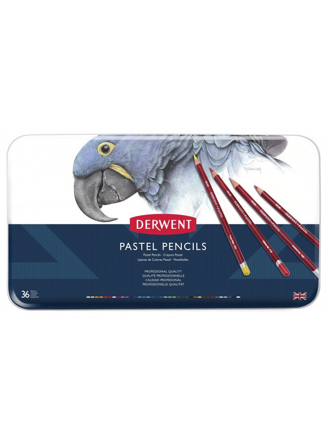 Derwent Pastel Pencils, 4mm Core, Metal Tin, 36 Count (0700307) - Image 2