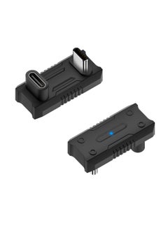 180 Degree Angle USB C Adapter, U Shape USB C Male to USB C Female PD 100W Extender Connector for ROG Ally Steam Deck Phone Tablet, Support 4k@60HZ HD Audio/Video (2 Pack)