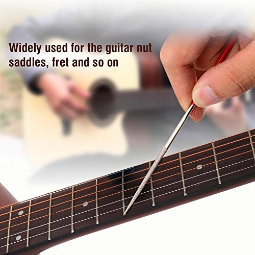 Dilwe 10pcs Guitar Files, Guitar Fret Nut Saddle Slot Pickguard Grinding Files Set Repair Tool for Guitar Violin Cleaning, maintenance, maintenance - Image 2