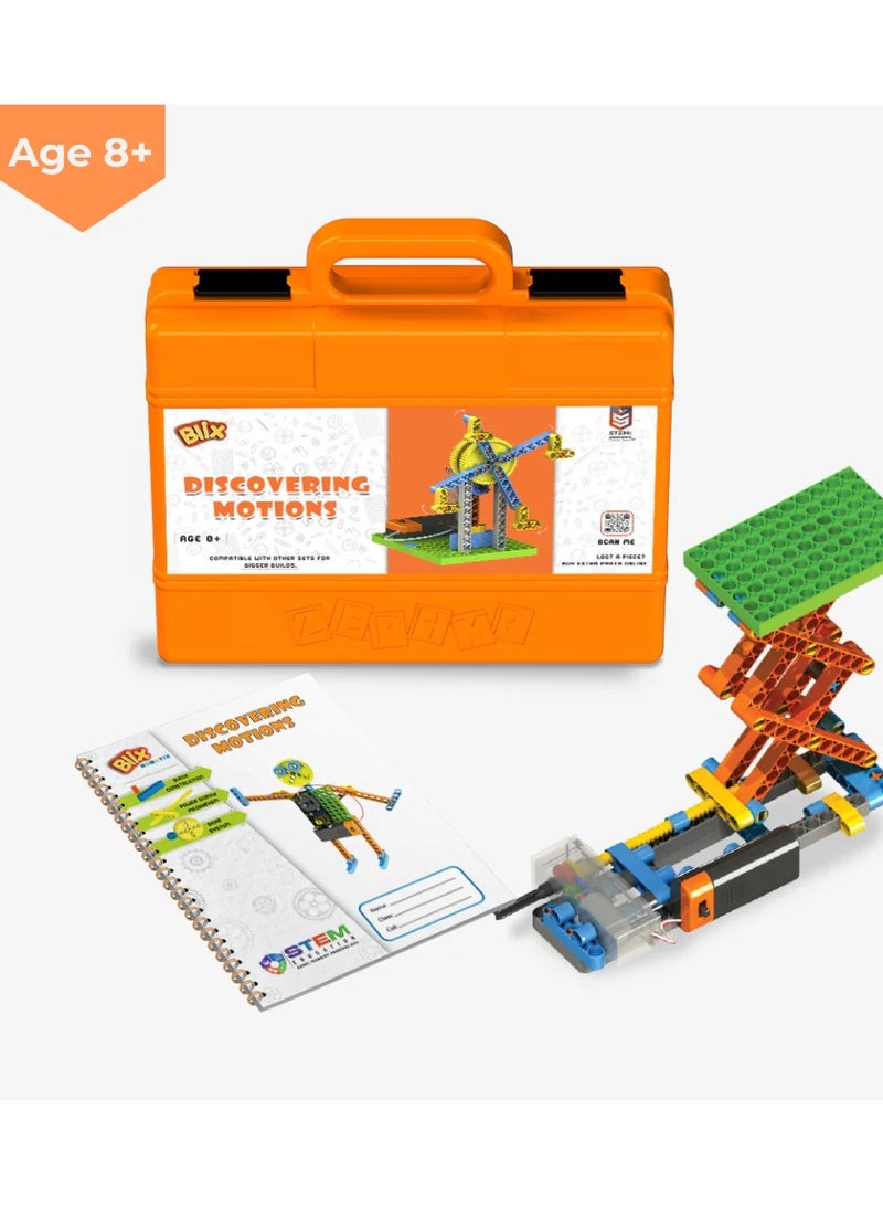 Blix Robotix - Discovering Motions, Science Kit, Educational DIY Building Set, Construction Toys, STEM Toys for 9+ Years Boys and Girls  - Image 1