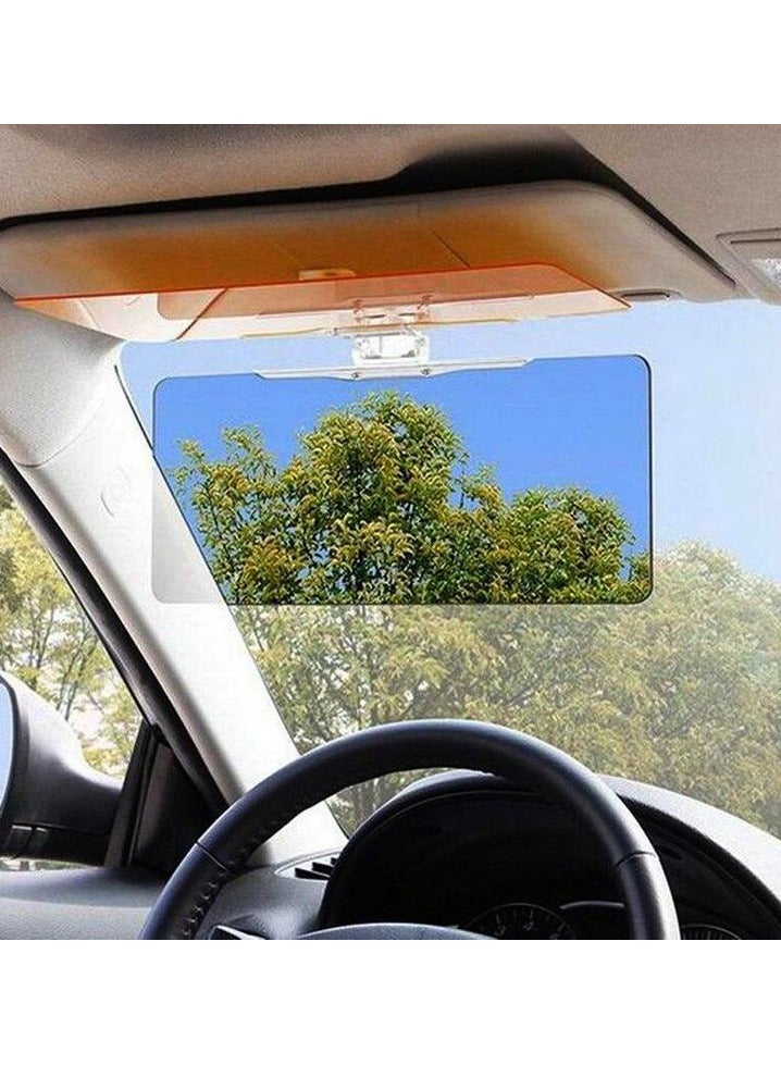 2 1 شمس ليلا ونهارا HD Sun للسيارة مضاد للوهج ومضاد للانبهار للأشعة فوق البنفسجية للحماية من أشعة الشمس على الزجاج الأمامي للرؤية والقيادة الآمنة - Image 5