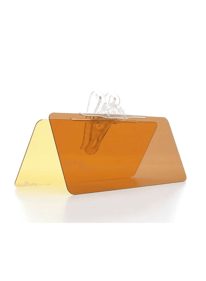 2 1 شمس ليلا ونهارا HD Sun للسيارة مضاد للوهج ومضاد للانبهار للأشعة فوق البنفسجية للحماية من أشعة الشمس على الزجاج الأمامي للرؤية والقيادة الآمنة - Image 2