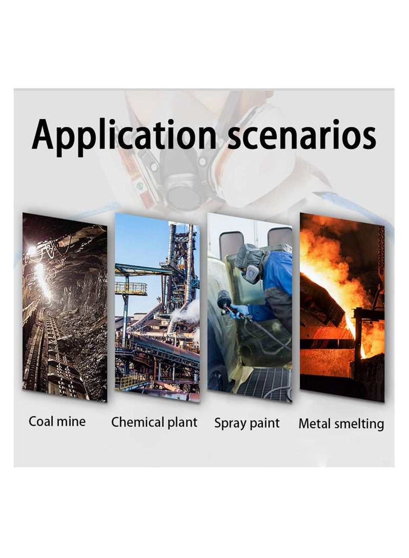 Generic Respirator Mask Reusable Half Face Cover Gas Mask with Safety Glasses, Paint Face Cover Face Shield with Filters for Painting, Welding, Polishing, Woodworking and Other Work Protection (Medium) - Image 5