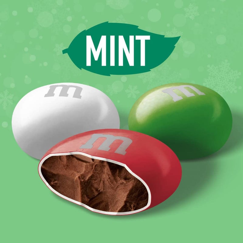 M&M'S Holiday Mint Chocolate Christmas Candy Assortment, 9.2 oz Bag - Image 3