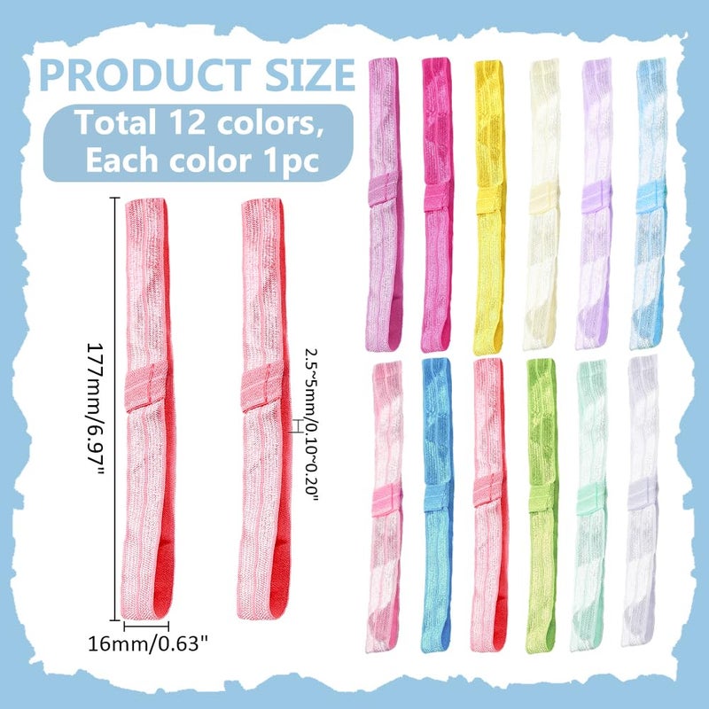 PH PandaHall 12 Colors Elastic Planner Bands Elastic Bookmarks Elastics Rope Bands Book Strap Notebook Stretchy Band with Pen Holder Loop for School Office Travel Journals Planner Reader Supplies - Image 2