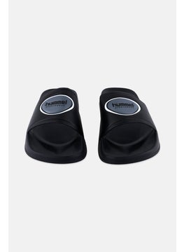 Hummel Men Brand Logo Pool Badge Slides, Black  - Image 4