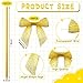 Jutom 200 Pcs Cake Pop Sticks and Bows Kit Include 100 Ribbon Twist Tie Bows 100 Paper Striped Straws for Cake Pops Candies Lollipops Chocolates Wedding Christmas Packaging Party SuppliesGold - Image 2