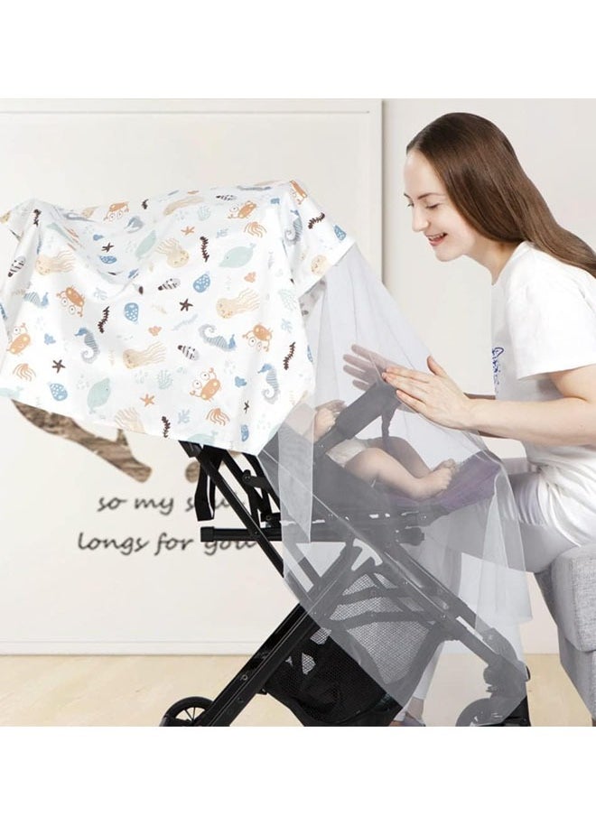 Aissiora Nursing Breastfeeding Cover with Rigid Hoop for Mother Nursing Apron Multi-use Carseat Canopy Baby Nursing Cover for Breastfeeding Breathable Covers Baby Car Seat Nursing Poncho  - Image 4