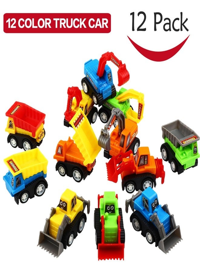 KarberDark Pull Back Car, 12 Pcs Mini Truck Toy Kit Set, Play Construction Engineering Vehicle Educational Preschool for Children Boys Party Favors, Kids Birthday Game Gift Playset Classroom Reward - Image 2