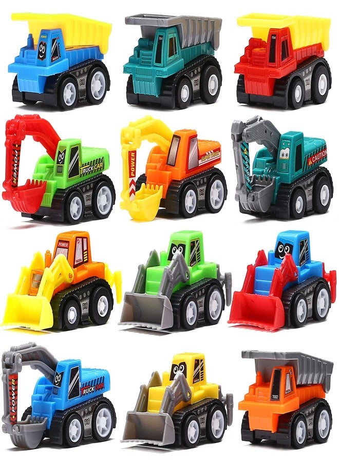 KarberDark Pull Back Car, 12 Pcs Mini Truck Toy Kit Set, Play Construction Engineering Vehicle Educational Preschool for Children Boys Party Favors, Kids Birthday Game Gift Playset Classroom Reward - Image 1