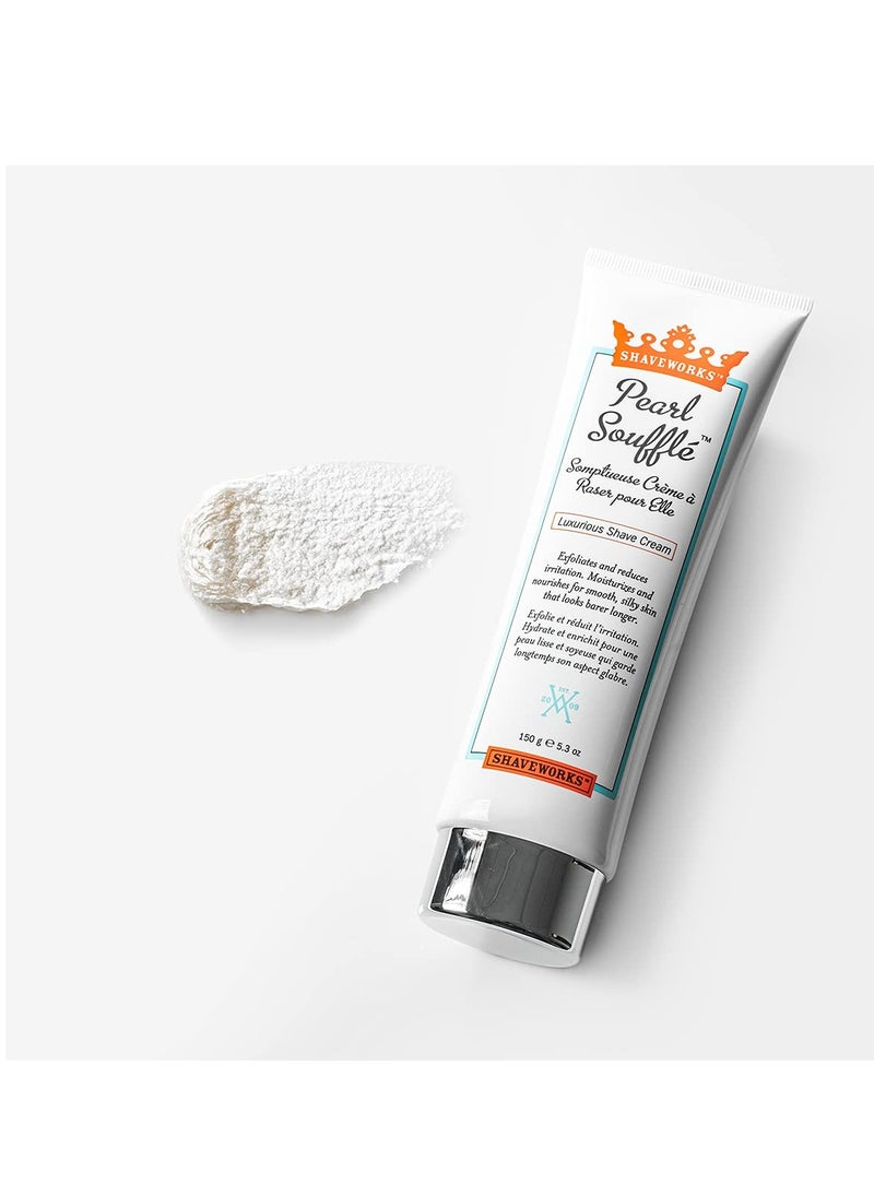 shaveworks - Shaveworks Pearl Soufflé Shaving Cream for Women – Soothing, Hydrating Shave Lotion for Legs, Underarms, Bikini Area – Reduces Irritation, Slows Future Hair Growth 5.3 Fl Oz - Image 1
