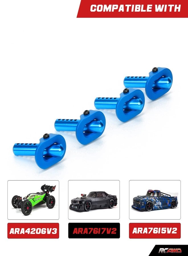 RCAWD عمود تثبيت هيكل RCAWD لسيارات ARRMA 6S 3S 4S بمقياس 1/7 و1/8 و1/10، بالإضافة إلى ترقيات لسيارات Kraton وOutcast وVorteks وFelony وFireteam وInfraction وLimitless وNotorious وTalion وTyphon وVendetta، رقم القطعة AR320357#ARAC3476، لون أزرق - Image 2