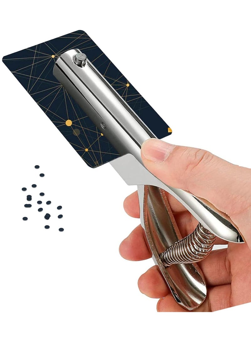 Bukela 1/8 inch Single Hole Punch 2 Inch Reach Deep Throat Heavy Duty Hole Punch Paper Punch Portable Handheld Long Hole Punch for Paper ID PVC Cards Plastic Cardboard Photos - Image 1