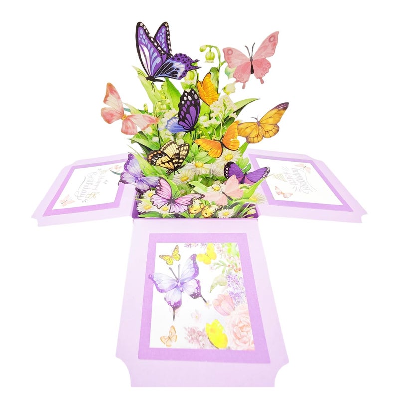 Akeydeco 3D Pop Up Birthday Cards,Birthday Pop Up Greeting Cards Laser Cut Happy Birthday Cards Including Envelopes Best for Mom,Wife,Sister, Boy,Girl,Friends 1 Pack - Image 1