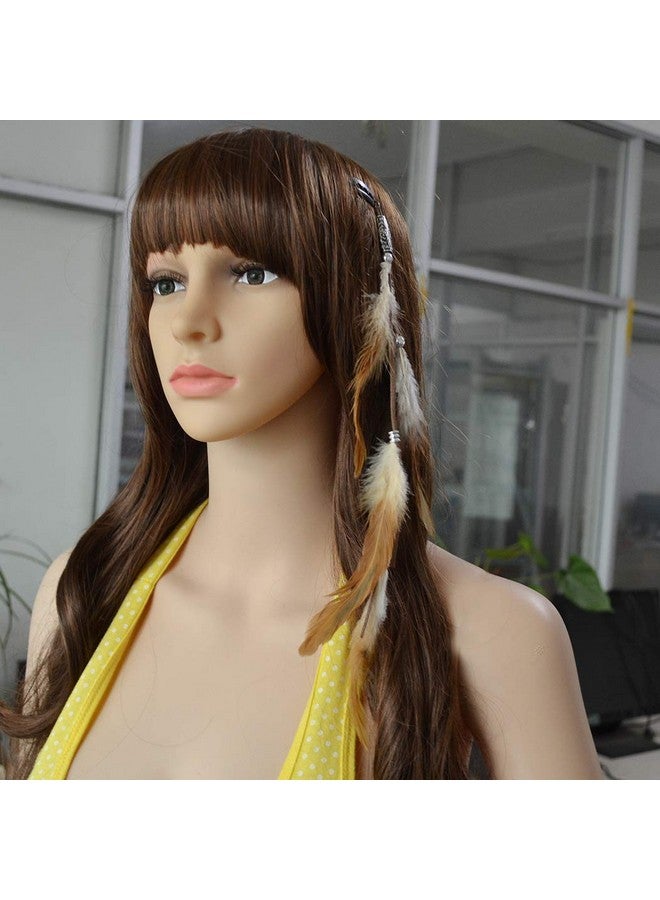 Suoirblss 3 قطع إكسسوارات شعر بوهيمية هيبي مع مشبك ريشة ودبوس شعر لتزيين الرأس للنساء - Image 3