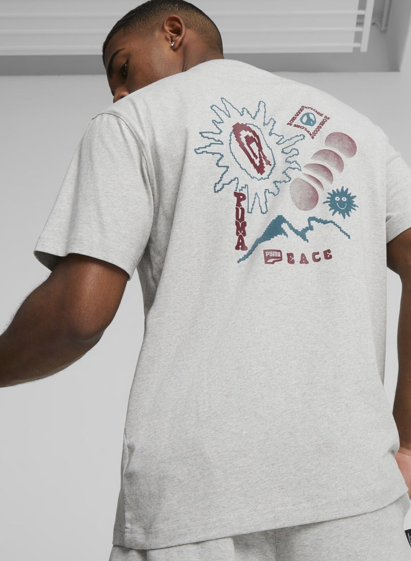 بوما تيشيرت مزين برسومات للرجال من تشكيلة Downtown - Image 5