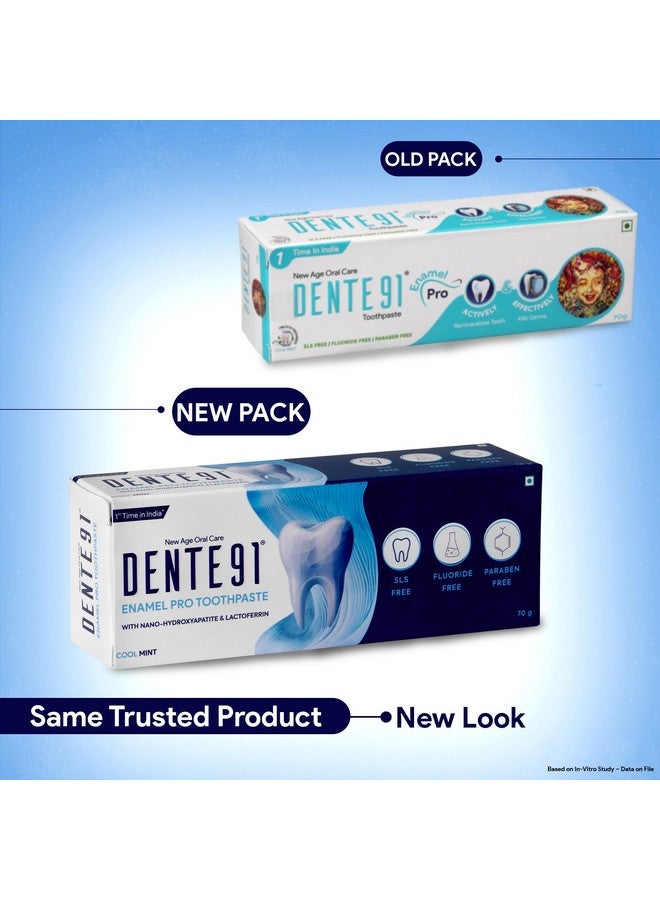 DENTE91 Cool Mint Toothpaste| Sensitivity Relief | Repairs Cavities | Fights Gum Disease | Reduces Bad Breath | Strengthens Enamel | Sls Free | Fluoride Free | Paraben Free | Pack Of 1, 1 X 70G  - Image 3