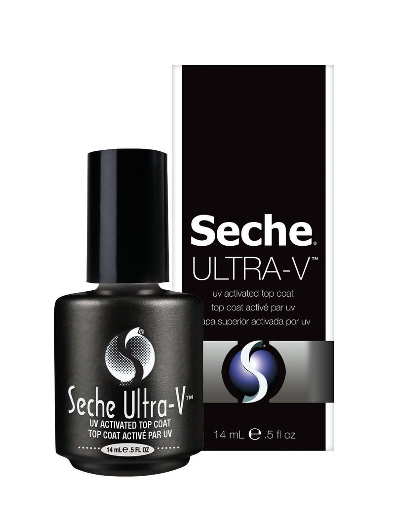 SECHE سيشي ألترا-في UV جل طلاء أظافر - طلاء جل شفاف، سريع الجفاف وطويل الأمد، قابل للإزالة تحت المصباح، للاستخدام في الصالون وفي المنزل، 0.5 أونصة سائلة - Image 1