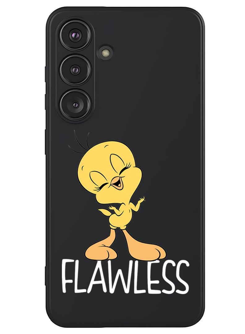 Theodor Protective Slim Fit Case Liquid Silicone Cover with Full Body Protection Anti-Scratch Shockproof Case For Samsung Galaxy S25 Plus (Black) - Flawless - White - Image 1