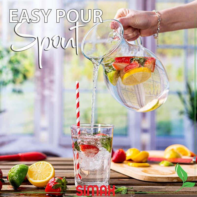 Simax Glass Pitcher With Spout, 1.5 Quart Borosilicate Glass Pitchers With Handle, Made in Europe Glass Water, Cocktail, Margarita, Sangria Pitcher - Image 5