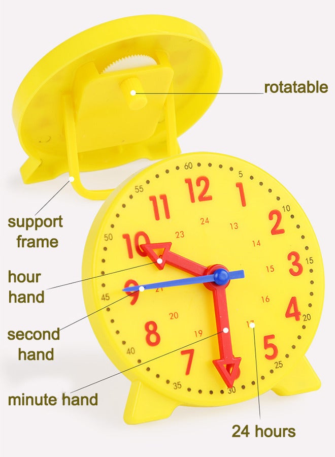 16 Piece Learning Resources Big Time Student Clock Teaching and Demonstration Activity Set with 12 Double Side Cards Recognize Time Preschool Teaching Equipment Teaching Aids for Kids - Image 3