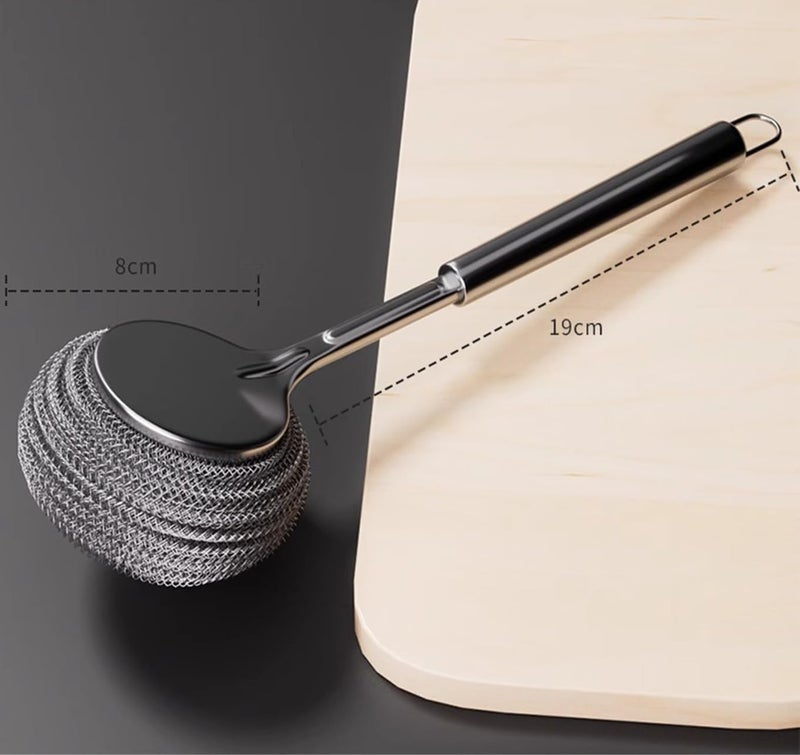 Stainless Steel Wire with Long Handle for Easy Control – Versatile Cleaning Brush for Dishes, Pots, Stubborn Stains Remover - Image 5