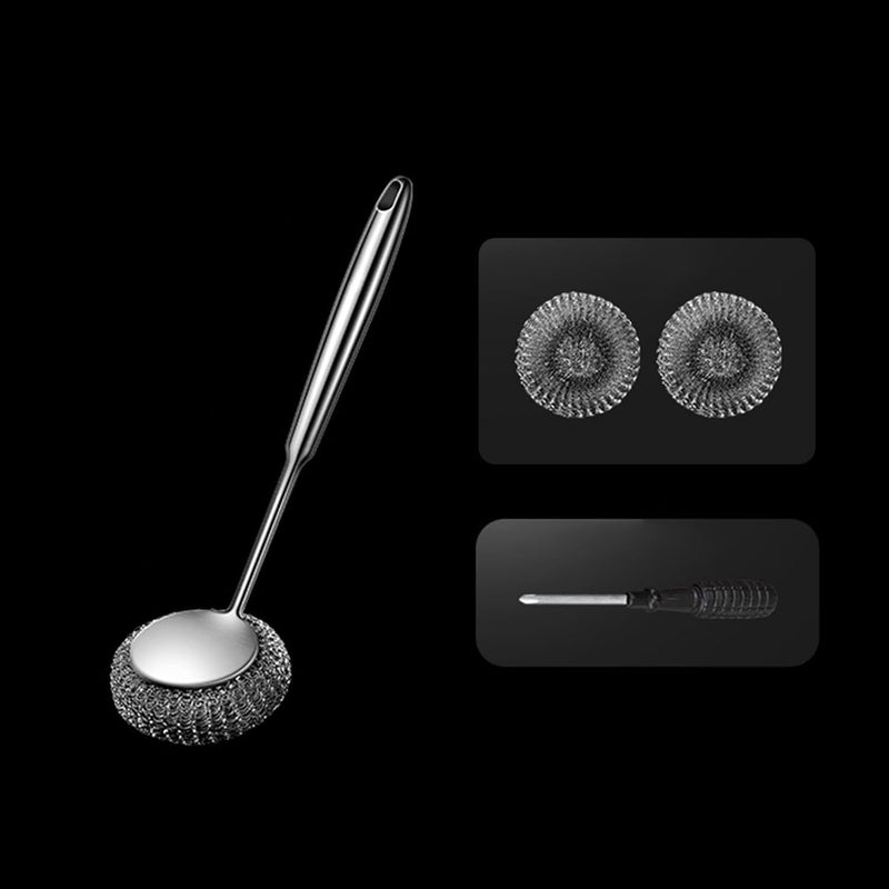 Stainless Steel Wire with Long Handle for Easy Control – Versatile Cleaning Brush for Dishes, Pots, Stubborn Stains Remover - Image 4